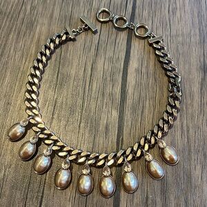 Rose Gold Givenchy Chain and Pearl Necklace